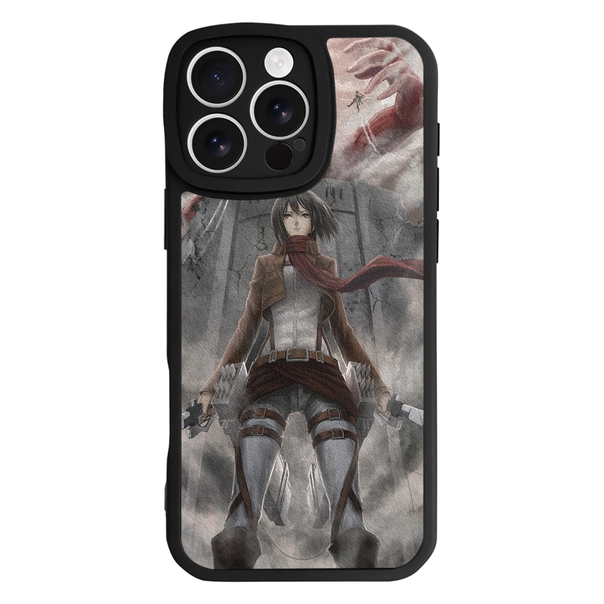 （画像用） 進撃の巨人 Attack on Titan 【iPhone 16シリーズ対応】シリコンスマホケース（レザー調） 材質：シリコン